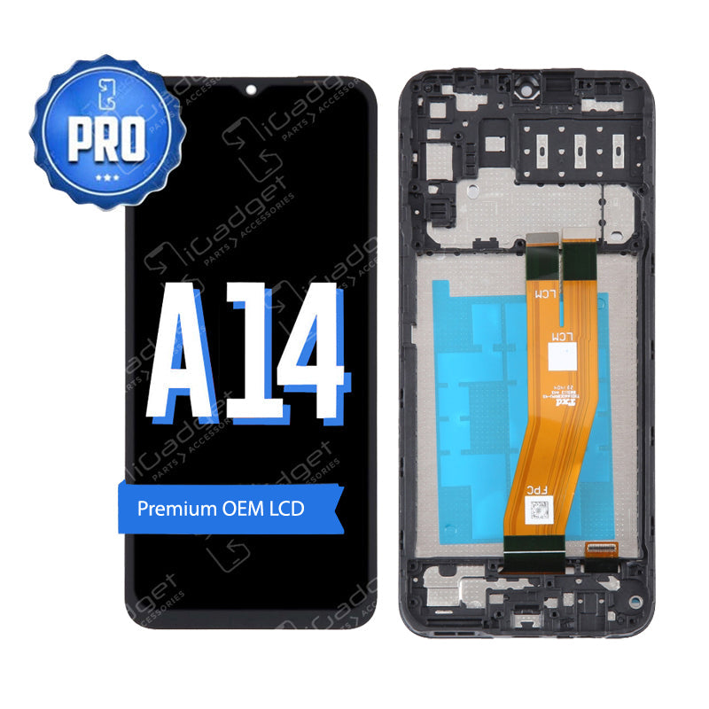 Original Samsung A14 LCD and Digitizer Replacement with Middle Frame | OEM (SM-A145P) | Compatible with Samsung Galaxy A14 5G - Perfect for Screen Repair & DIY Fixes