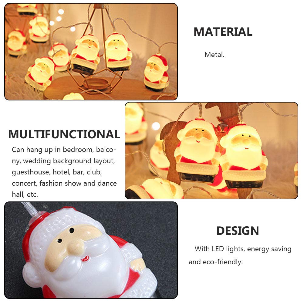 ABOOFAN 1pc Christmas String Lights - Santa Claus LED Fairy Lights with Ornament Balls for Christmas Tree Decorations | Perfect for Holiday Home Decor, Party Lighting & Festive Ambiance
