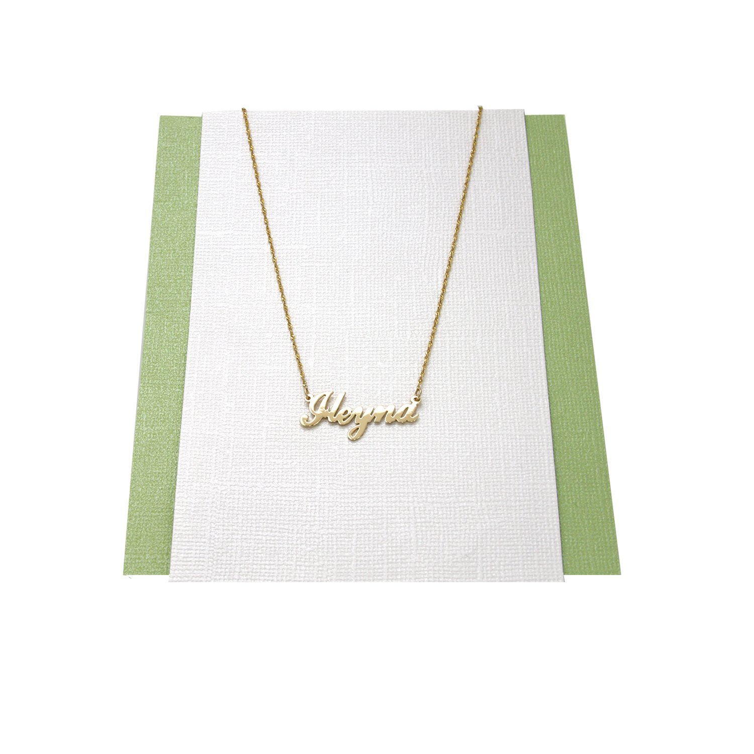 14K Gold Personalized Name Necklace for Women - Custom Engraved Dainty Jewelry Gift for Her, Birthday, Anniversary, Valentine's Day