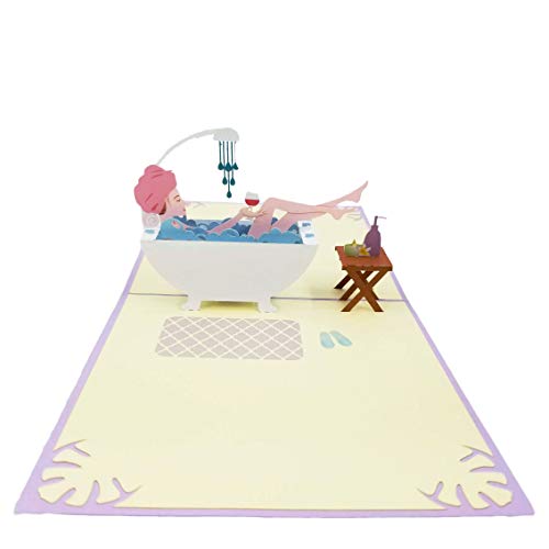 Lady Shower Birthday Pop Up Card