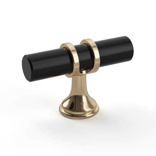 Black&Brushed Brass Knob