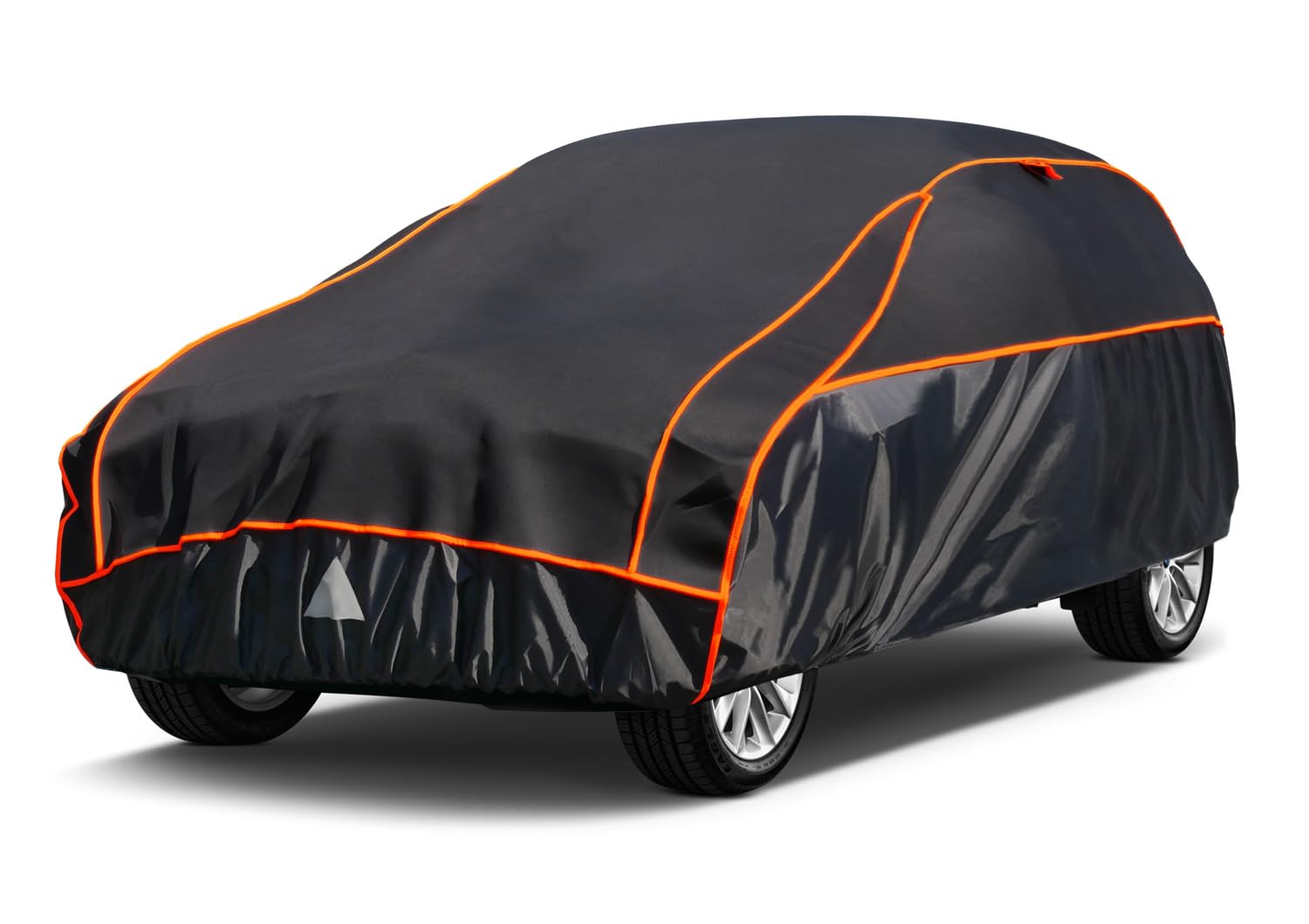Kayme Thickened Multi-Layered EVA SUV Car Cover - Waterproof All-Weather Hail Protection with Wind Straps for Outdoor Use (Fits 182-191 Inch SUVs & Jeeps) | Perfect for Hail Storms, Snow, and Extreme Weather Protection