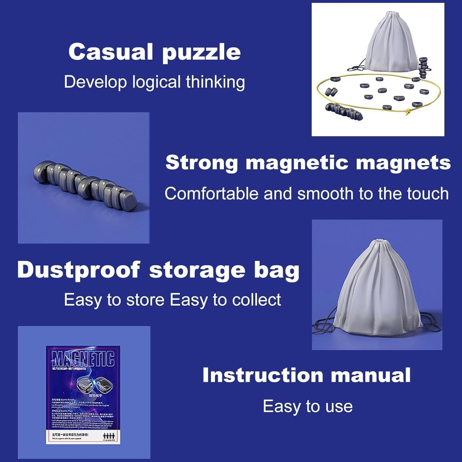 Magnetic Chess Set - Portable Travel Board Game for Adults & Kids | Educational Family Party Game for Indoor & Outdoor Fun | Perfect for Family Reunions, Camping & Road Trips