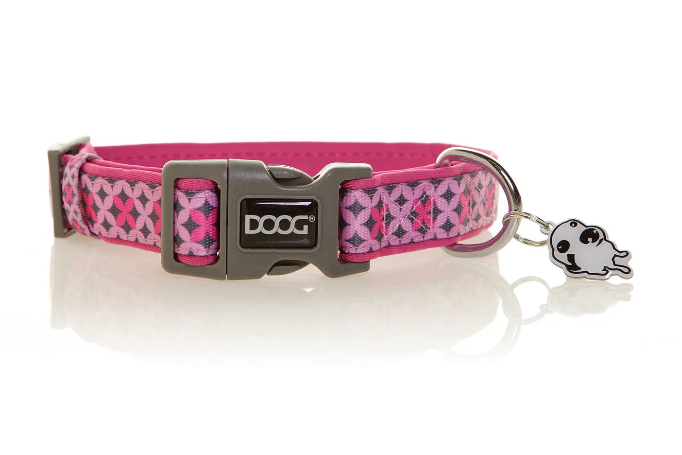 Pink Neoprene Dog Collar - Soft & Durable Pet Collar for Small Medium Dogs - Perfect for Walking, Training & Outdoor Adventures