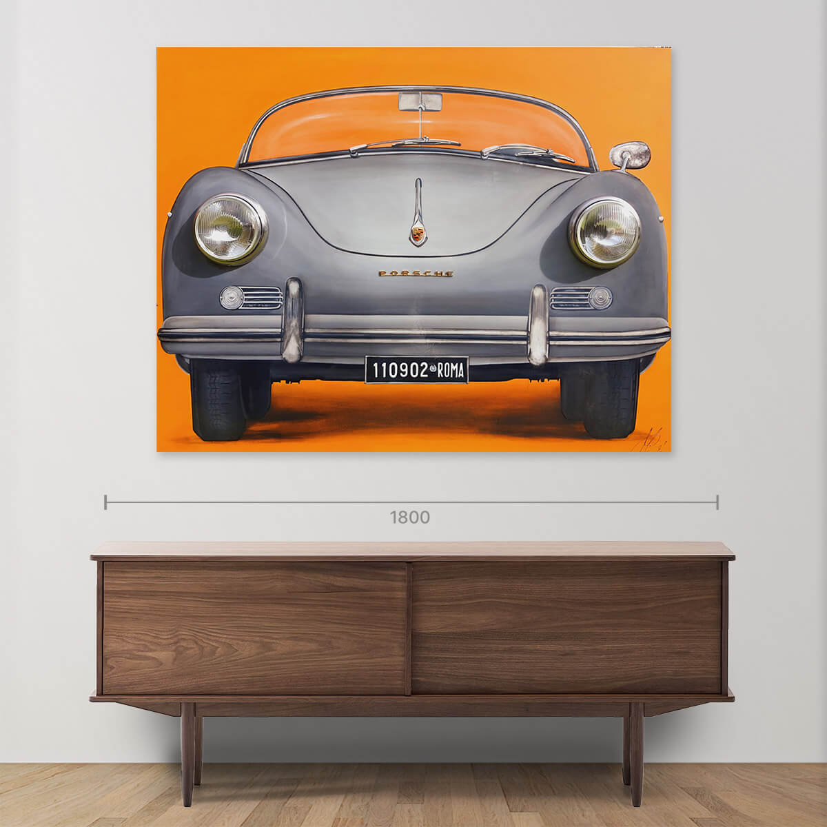 Porsche 356 Orange Diecast Model Car - 1:18 Scale Collectible Toy for Adults & Kids - Perfect for Display, Gift Giving & Car Enthusiast Collections