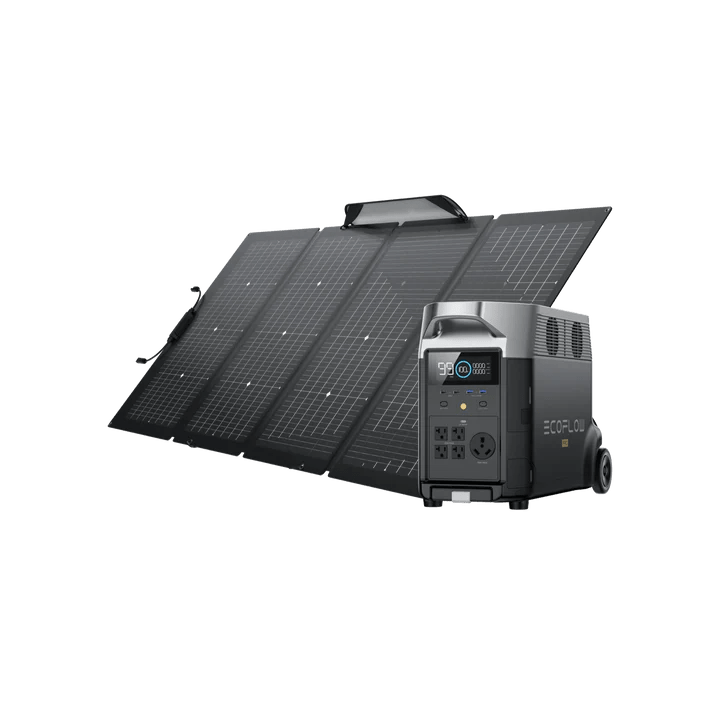 EcoFlow DELTA Pro Portable Power Station with 220W Solar Panel | Solar Generator for Home Backup, Camping & Outdoor Adventures | Fast Charging, High Capacity Battery
