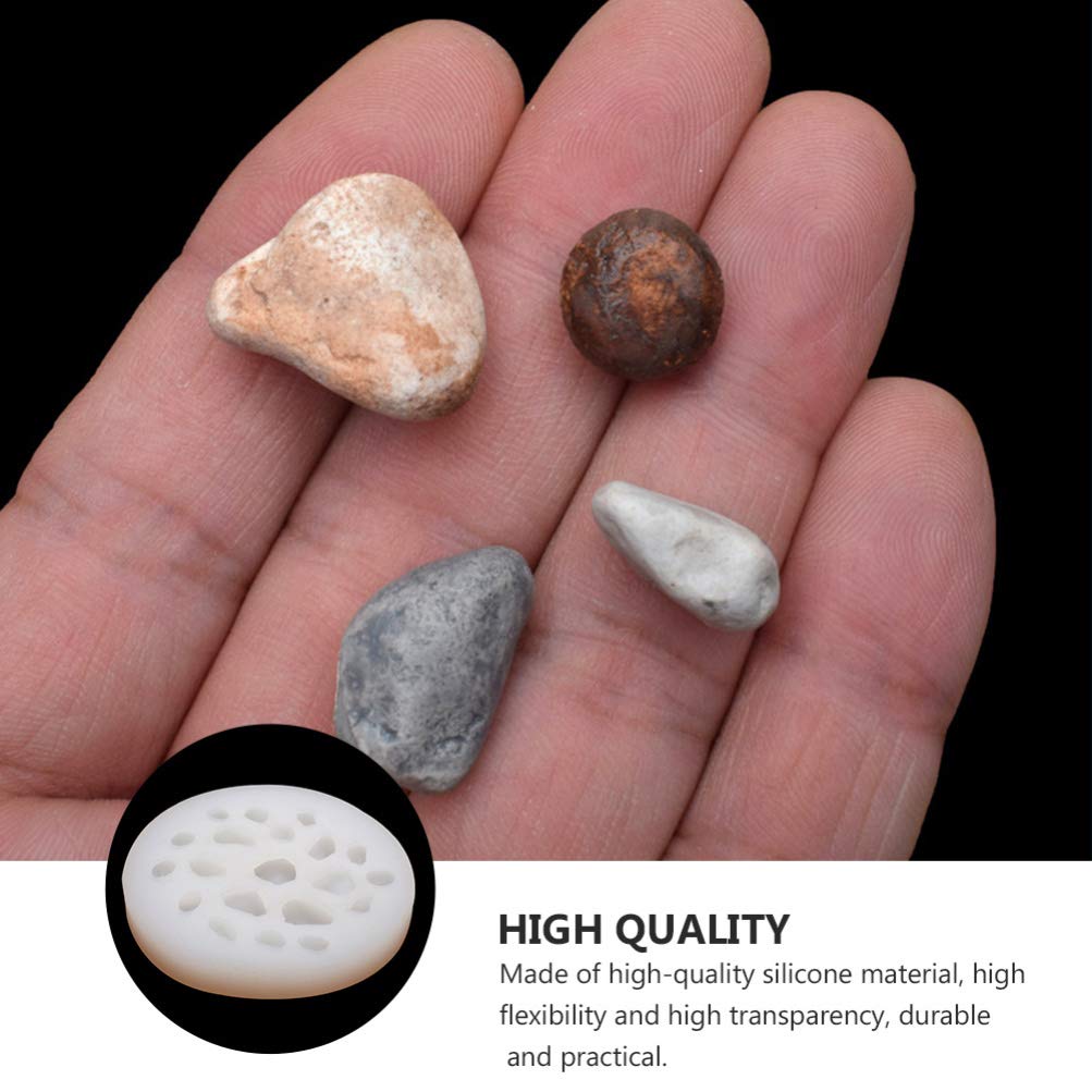 1Pc DIY Stone Silicone Mold for Pebble Making - Irregular Hand Stone Crafting, Resin Art Decor - Perfect for Home Decoration, Garden Stones, and Resin Dice Making Projects