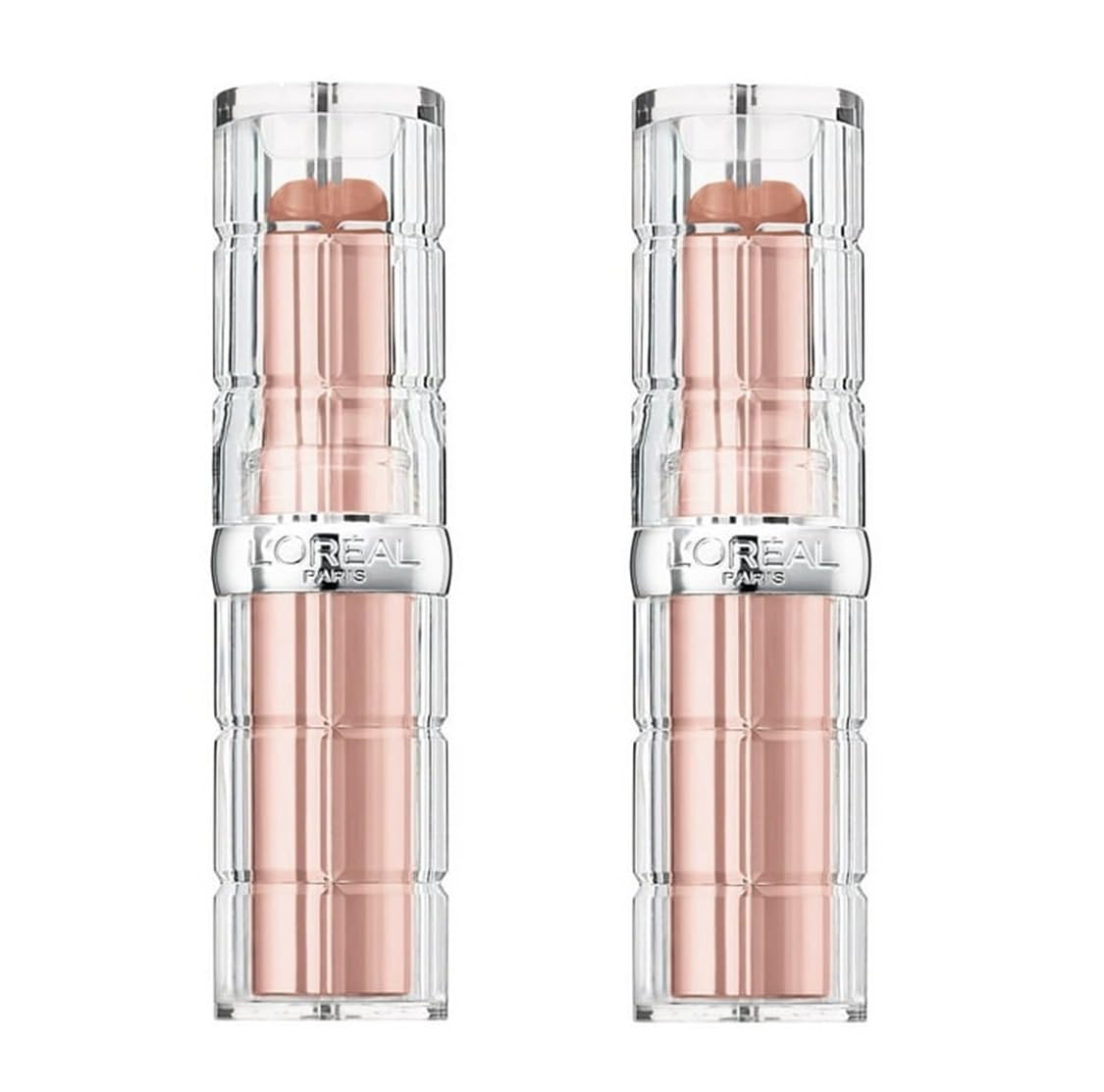 L'Oreal Paris Colour Riche Plump & Shine Lipstick - 2 Pack, Coconut Plump 107 - Hydrating Plumping Lip Color for Full Lips | Perfect for Date Night & Everyday Wear
