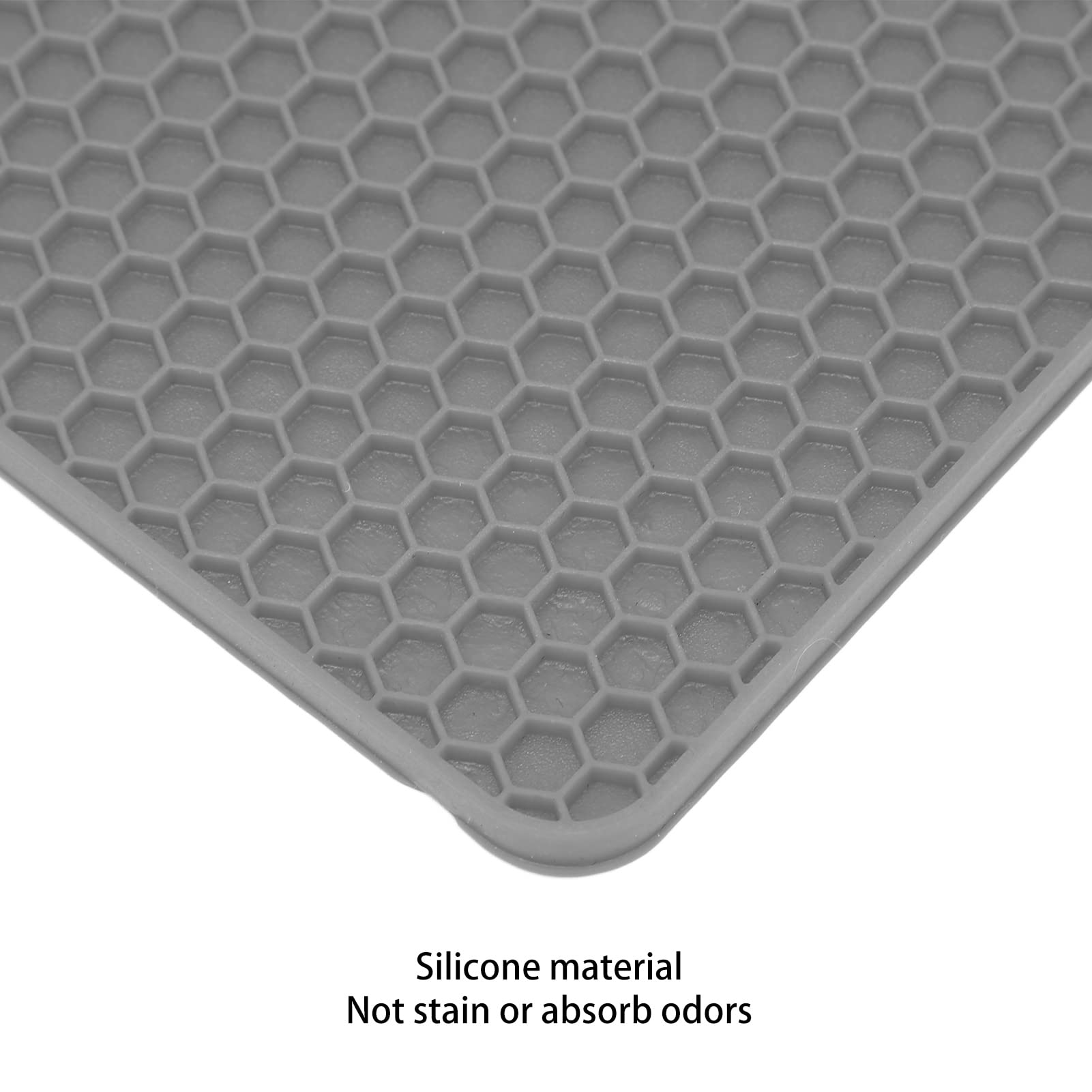 Premium Silicone Non-Slip Hot Pads for Kitchen - Heat Resistant Insulated Trivet Mat for Wax Pot, Hot Bowls & Oven Dishes - Thickened Anti-Skid Design (Nordic Grey) - Perfect for Cooking, Baking & Serving Hot Meals Safely