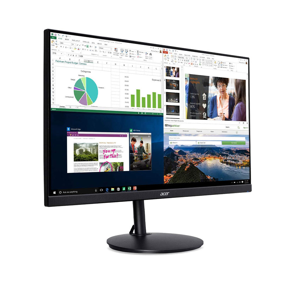 Acer CB242Y 24 Inch Full HD Gaming Monitor - 1ms Response, 250nits, 75Hz, Height Adjustable, AMD FreeSync - Perfect for Esports, Home Office & Multi-Screen Setup