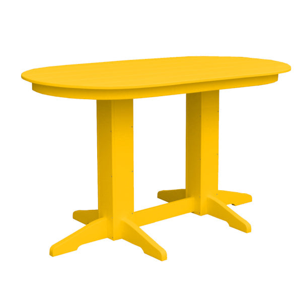 Modern Oval Counter Table for Kitchen & Bar - Stylish Dining & Entertaining Solution - Perfect for Breakfast Nook, Kitchen Island or Home Bar Setup