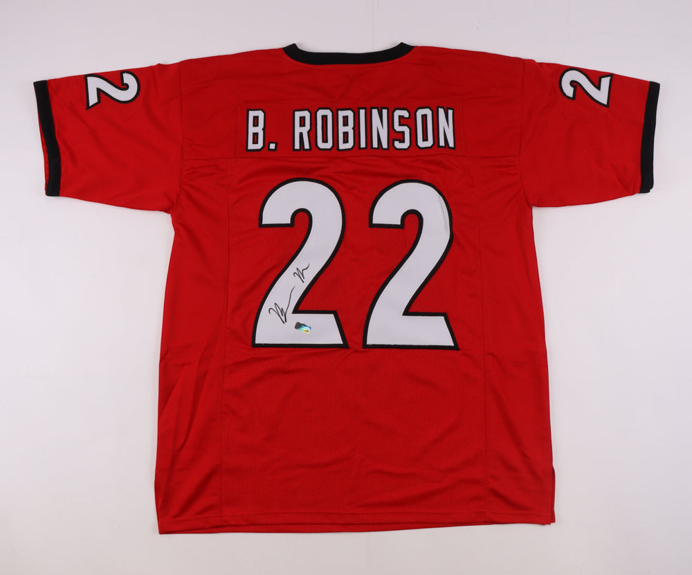 Branson Robinson Autographed Georgia Bulldogs Red Custom Football Jersey - Perfect for Collectors, Fans & Game Day Memorabilia