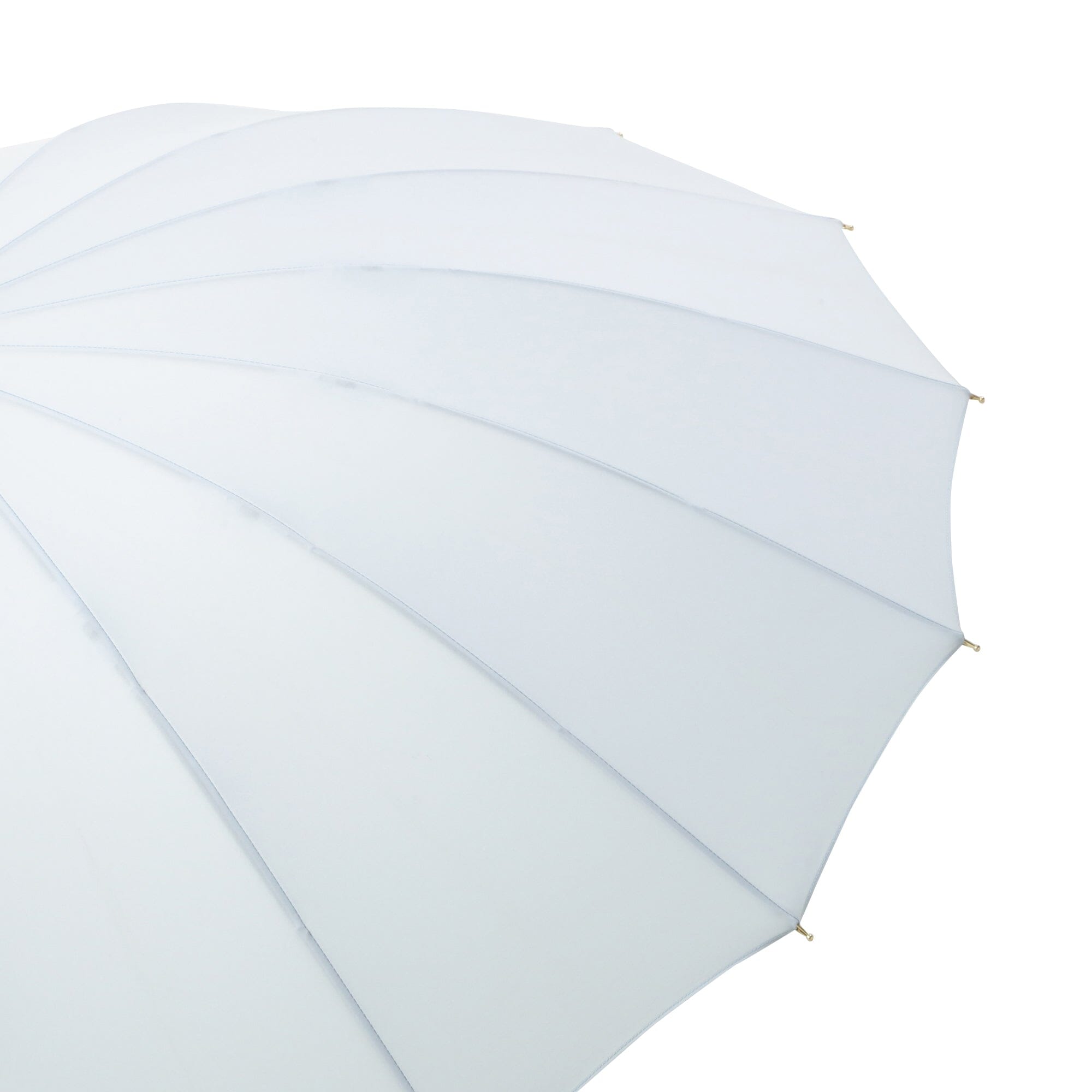 16-Rib Solid Long Umbrella - Windproof & Waterproof - Blue & Grey - Perfect for Rainy Days, Outdoor Events & Travel