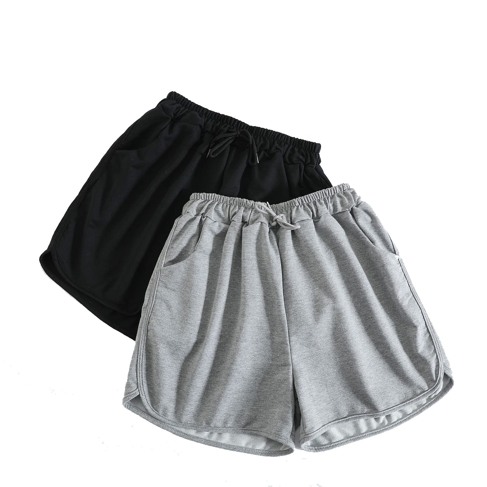 Nyicey 2 Pack Women's Running Shorts - Breathable Athletic Shorts for Yoga, Gym, Dance & Workout - Summer Casual Sports Shorts for Women | Perfect for Jogging, Fitness Training & Active Lifestyle