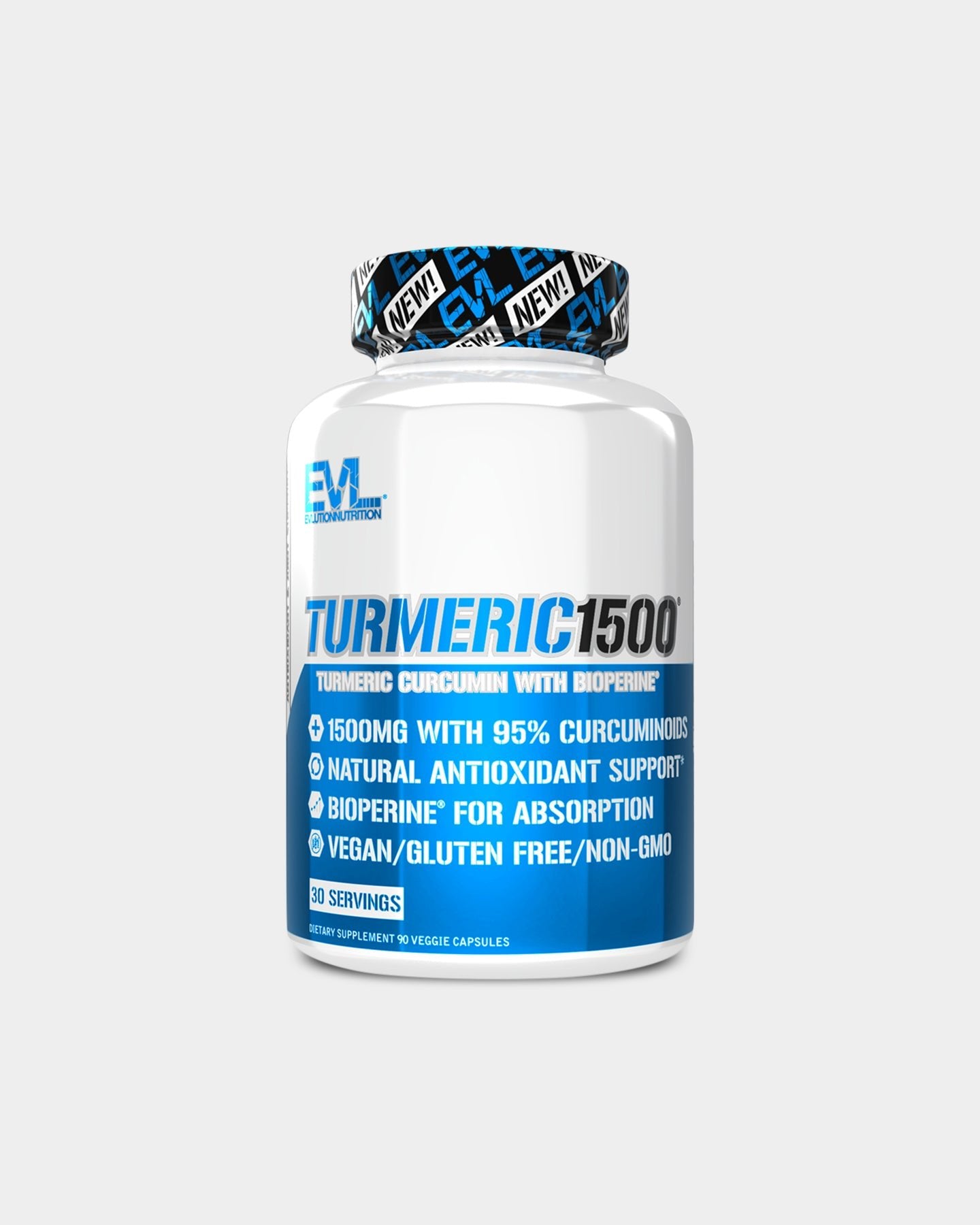 EVLUTION NUTRITION Turmeric Curcumin Supplement with 95% Curcuminoids - 120 Capsules for Joint Support & Inflammation Relief - Natural Anti-Inflammatory for Active Lifestyle & Wellness Routine