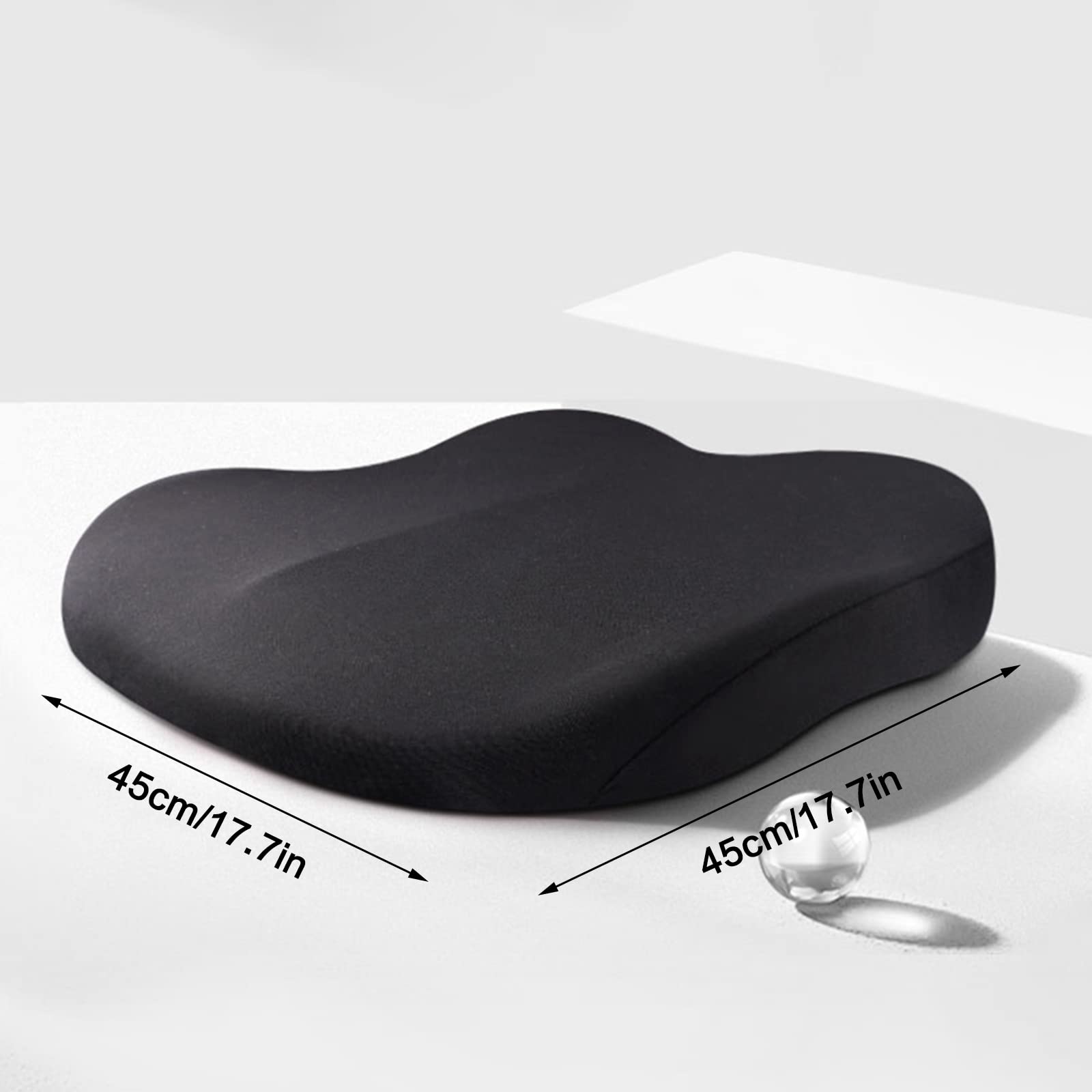 Portable Adult Car Booster Seat Cushion - Soft Height Adjuster for Driving, Office & Home Use, Increases Field of View by 10cm/3.9in, Gray - Ideal for Commuting, Road Trips & Errands