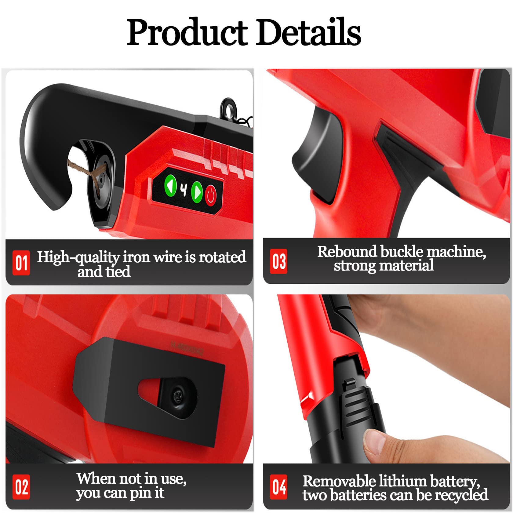 Electric Plant Tie Machine - Automatic Vineyard Tying Tool for Grapes, Raspberries & Tomatoes (Max 2.5cm Bundle) | Perfect for Agriculture, Vegetable Gardens & Berry Farms