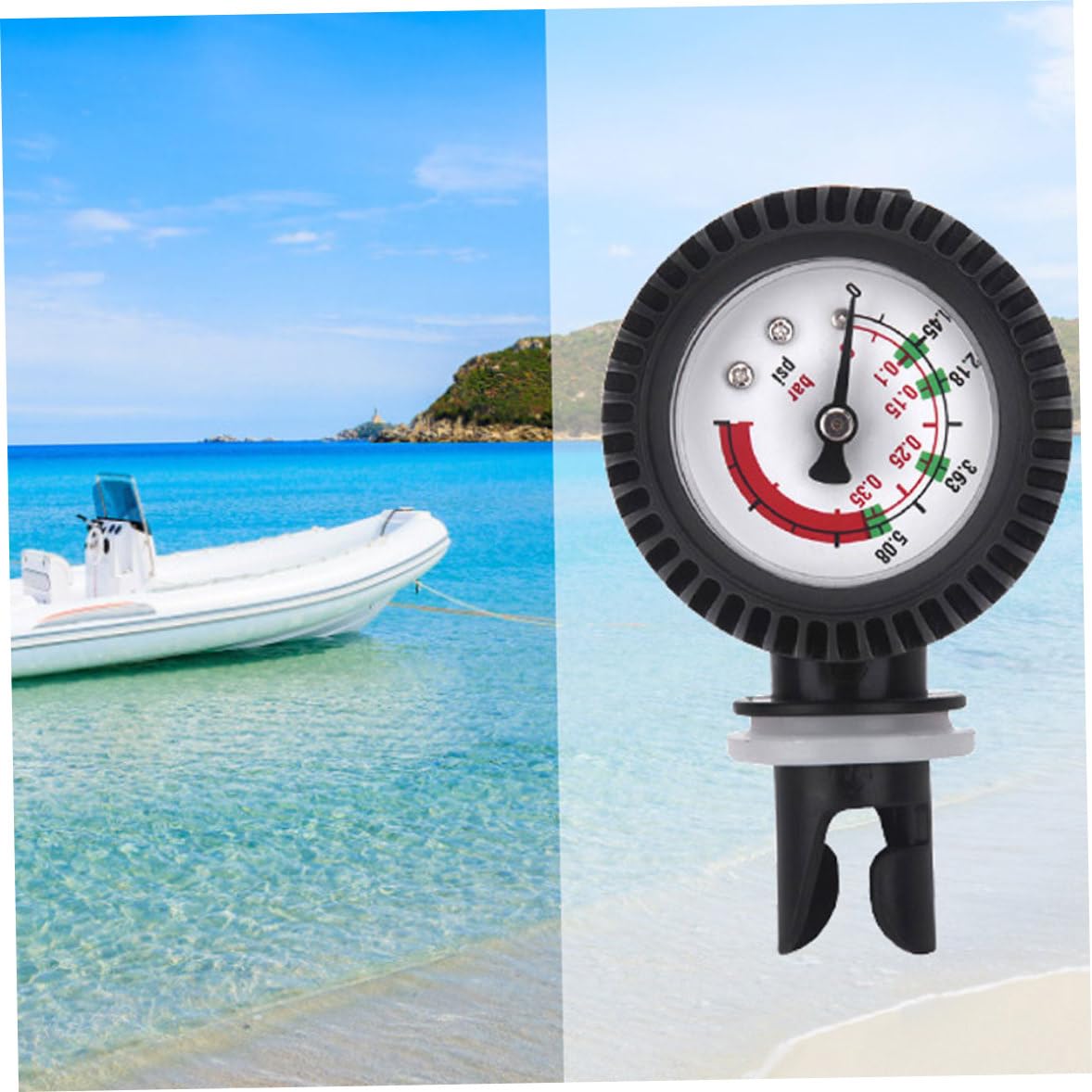 **Inflatable Kayak Air Pressure Gauge - Accurate Barometer for Rafts, Boats & Surfboards | Water Sports Safety Tool for Paddling & Outdoor Adventures**
