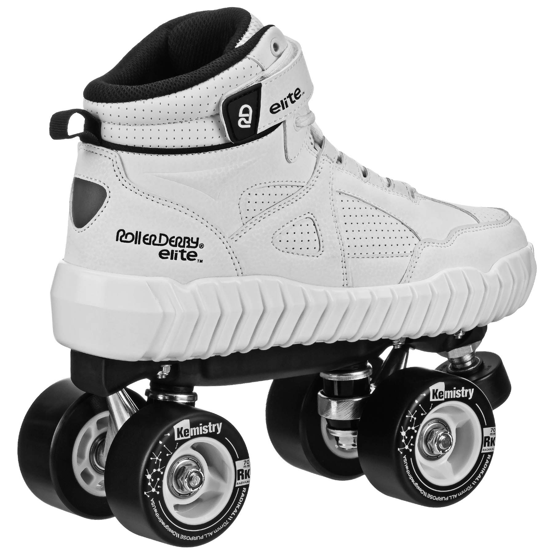 Roller Derby Glidr Sneaker Skate Shoes for Men & Women - White/Black - Size Men's 6 / Women's 7 - Perfect for Roller Skating, Indoor Sports & Casual Wear