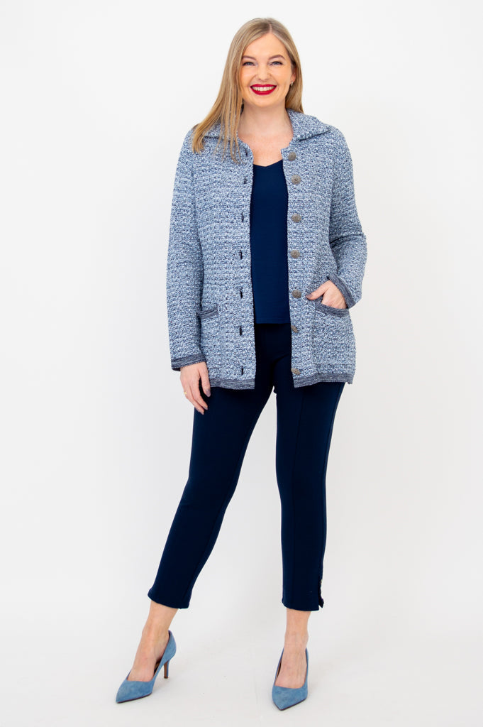 Chanel Cardigan for Women - Soft Cotton Merali Sweater - Elegant Knitwear for Casual Wear, Office & Date Nights
