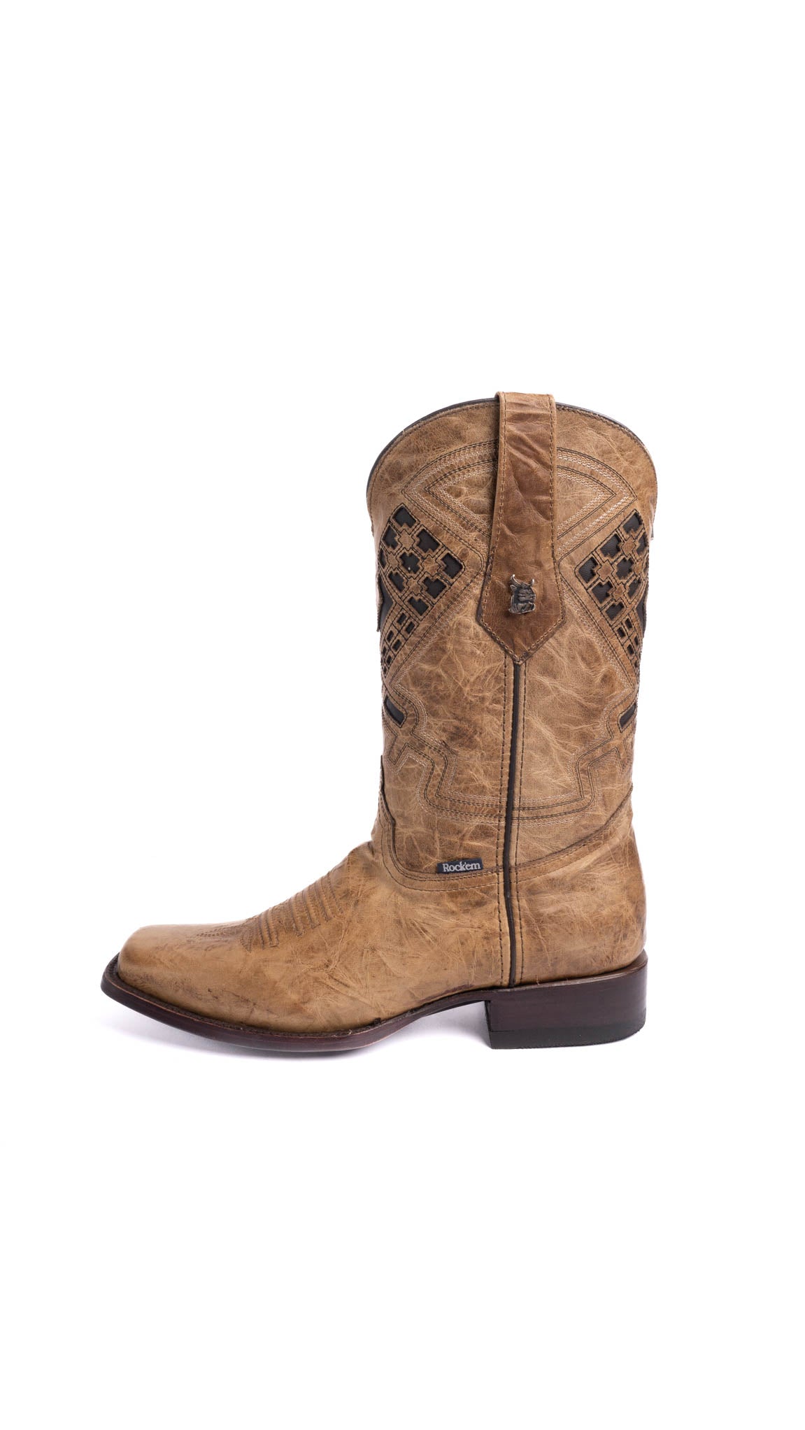Maya Rodeo Toe Cowboy Boots for Women - Western Style Leather Cowgirl Boots with Pointed Toe - Perfect for Country Dancing, Rodeo Events & Western Fashion Outfits