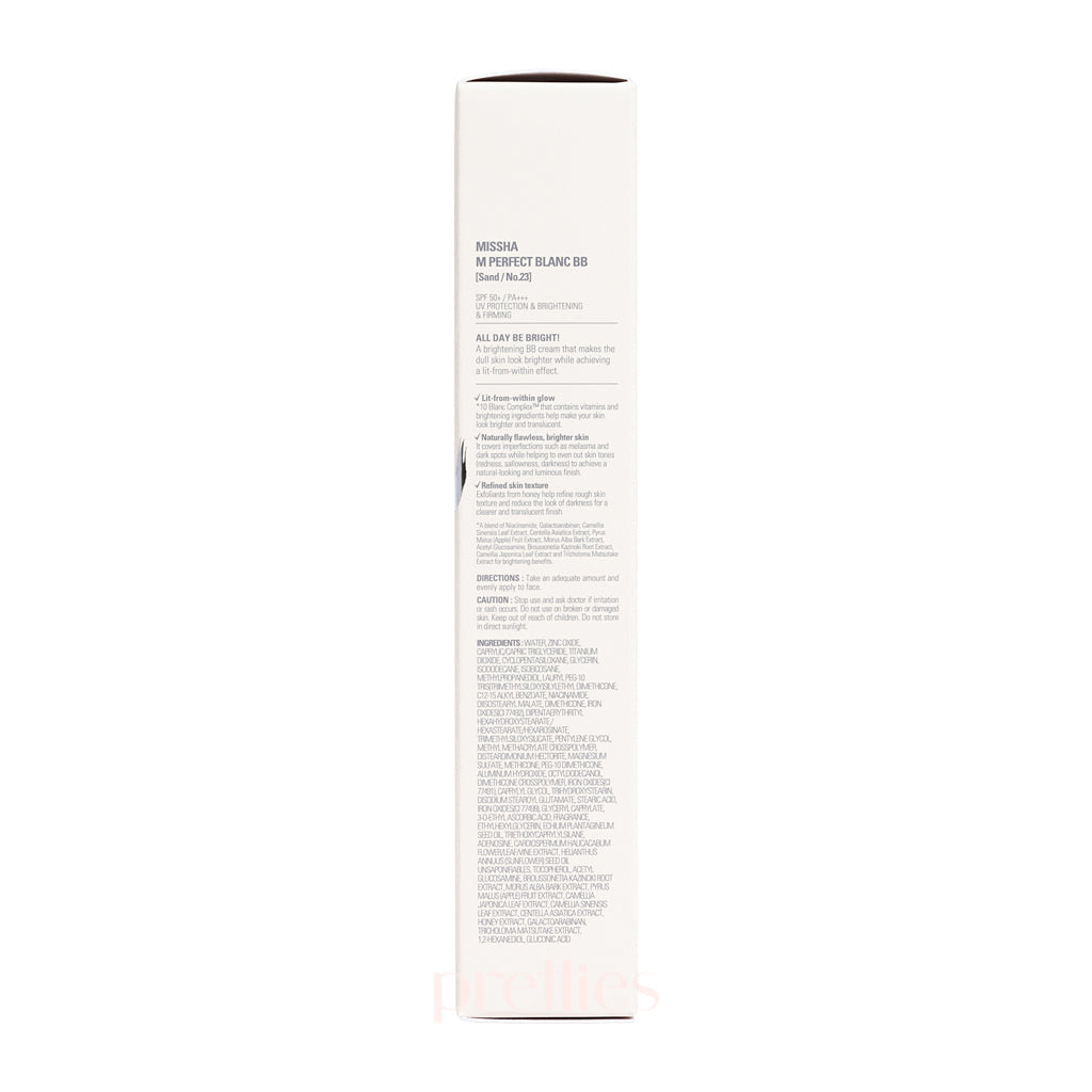 Missha M Perfect Blanc BB Cream SPF50+ PA+++ 40ml - No.23 Sand Beige, Full Coverage, Oil Control & Brightening - Perfect for Daily Wear & Sun Protection