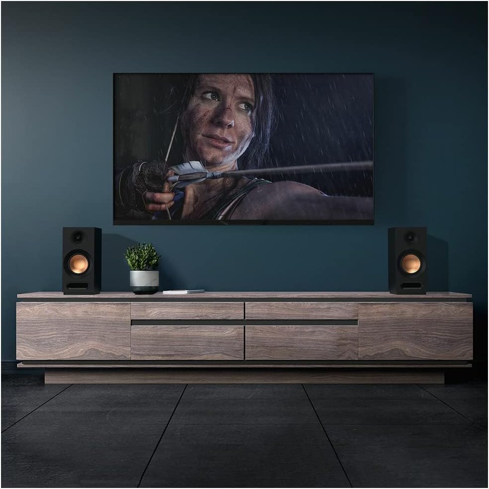 Klipsch KD-51M 160W Bookshelf Speakers (Pair) - High-Performance Passive Speakers for Home Theater, Music & Gaming - Premium Sound Quality for Living Room, Office & Studio Use
