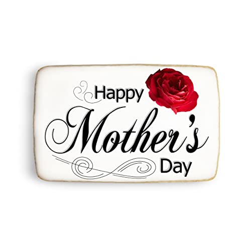 Custom Mother's Day Photo Cookies - 4 Pack Personalized Decorated Treats with Your Pictures, Perfect for Gifting, Celebrations, and Family Gatherings