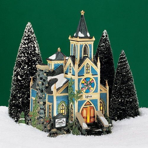 Dept. 56 Deacons Way Chapel - Collectible Christmas Village Church Building - Perfect for Holiday Displays, Winter Village Scenes & Home Decor