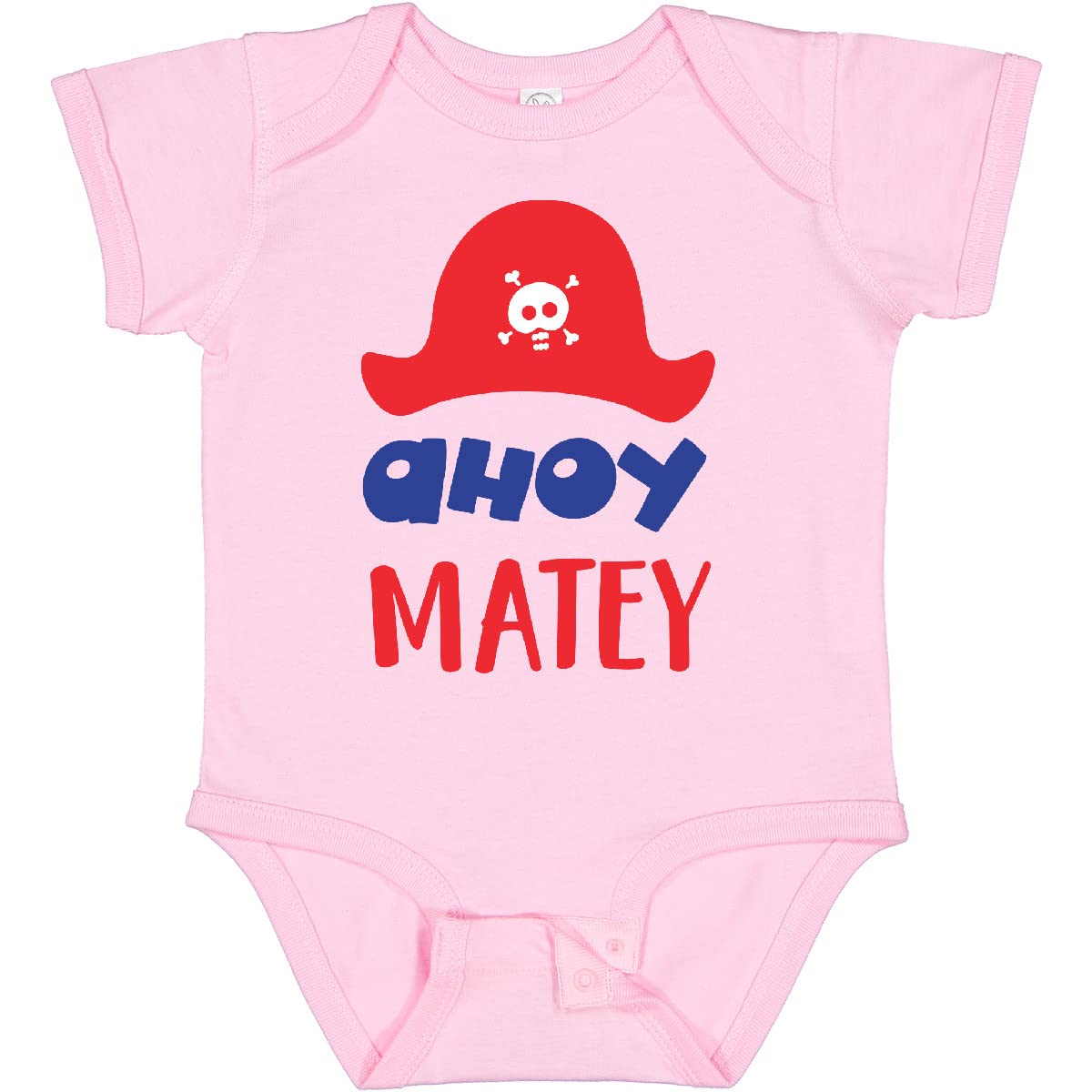 Inktastic Ahoy Matey Pirate Hat Skull & Bones Baby Bodysuit - Perfect for Pirate Themed Parties, Halloween Costumes & Fun Baby Outfits
