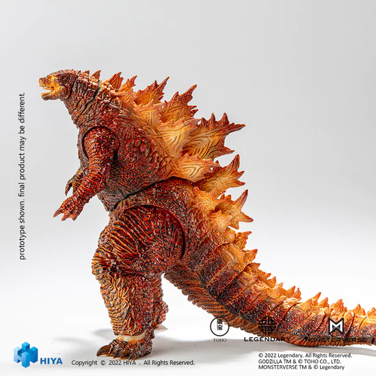 HIYA 7-inch 18cm Godzilla Action Figure - King of the Monsters Burning Godzilla Collectible Toy for Display & Play | Perfect for Movie Fans & Collectors