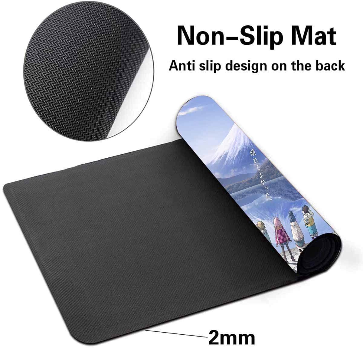 Yuru Camp Anime Mouse Pad - Rin & Nadeshiko Large Gaming Desk Mat (60x35cm) for Computer, Keyboard & Gaming Setup | Perfect for Anime Fans, Office & Gaming Stations