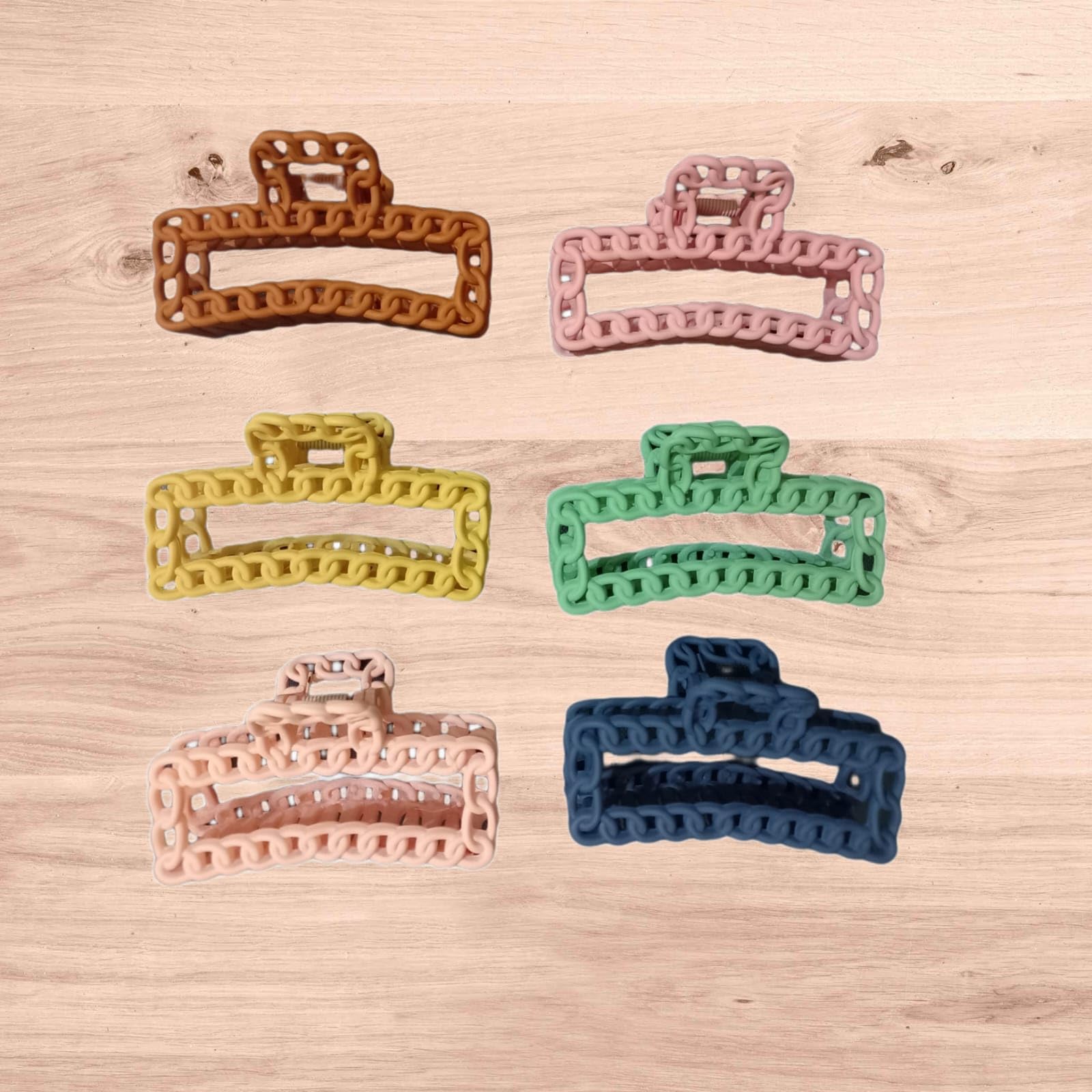 Devio Large Hair Claws for Women & Girls - 6 Pack Hair Clips, Non-Slip Grip, Strong Hold Hair Accessories - Perfect for Ponytails, Buns & Everyday Hairstyles