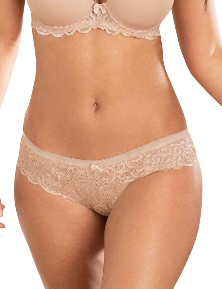Pour Moi Romance Lace Bikini Set - Sexy Floral Swimwear 18/2XL Almond - Perfect for Beach Vacations, Pool Parties & Summer Getaways