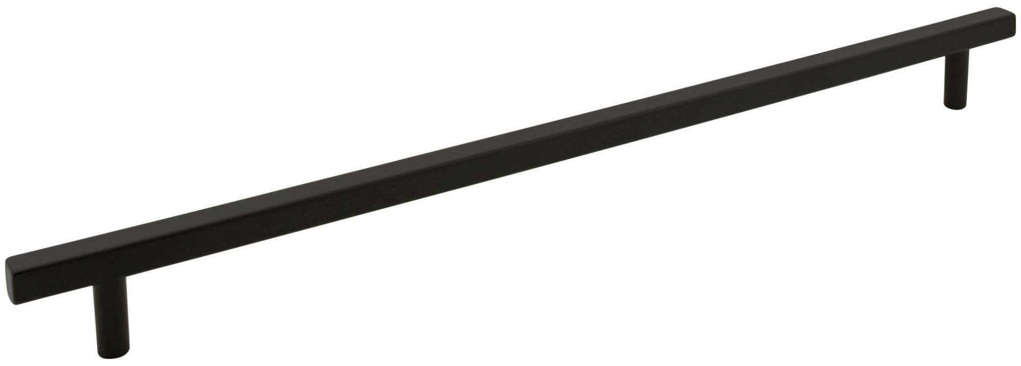 Jeffrey Alexander 18 Inch Matte Black Square Dominique Cabinet Pull Handle - Modern Kitchen & Bathroom Hardware for Drawers and Cabinets