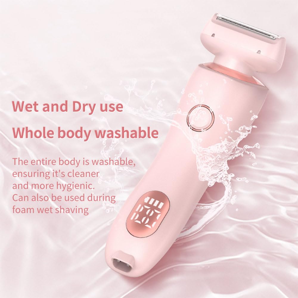 DUSK Glide Pro 3.0 Women's Electric Razor - 2-in-1 Wet & Dry Shaver for Smooth Legs & Bikini Area - Rechargeable Cordless Lady Shaver with Floating Heads (Blue) - Perfect for Travel, Gym & Quick Hair Removal at Home