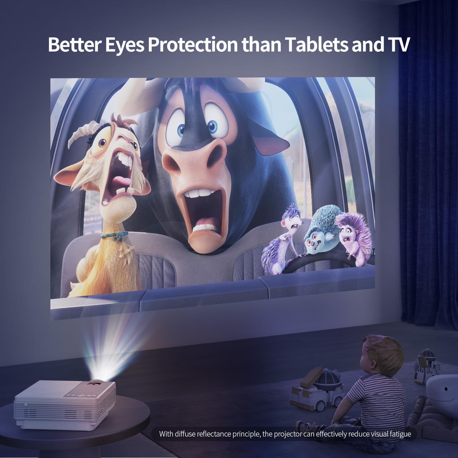 Staratlas 5G WiFi Bluetooth Projector - Native 1080P 12000L 4K Supported Mini Portable Outdoor Movie Projector for Home Theater, Compatible with HDMI/USB/PC/TV Box/iOS/Android - Perfect for Backyard Movie Nights, Gaming, and Presentations