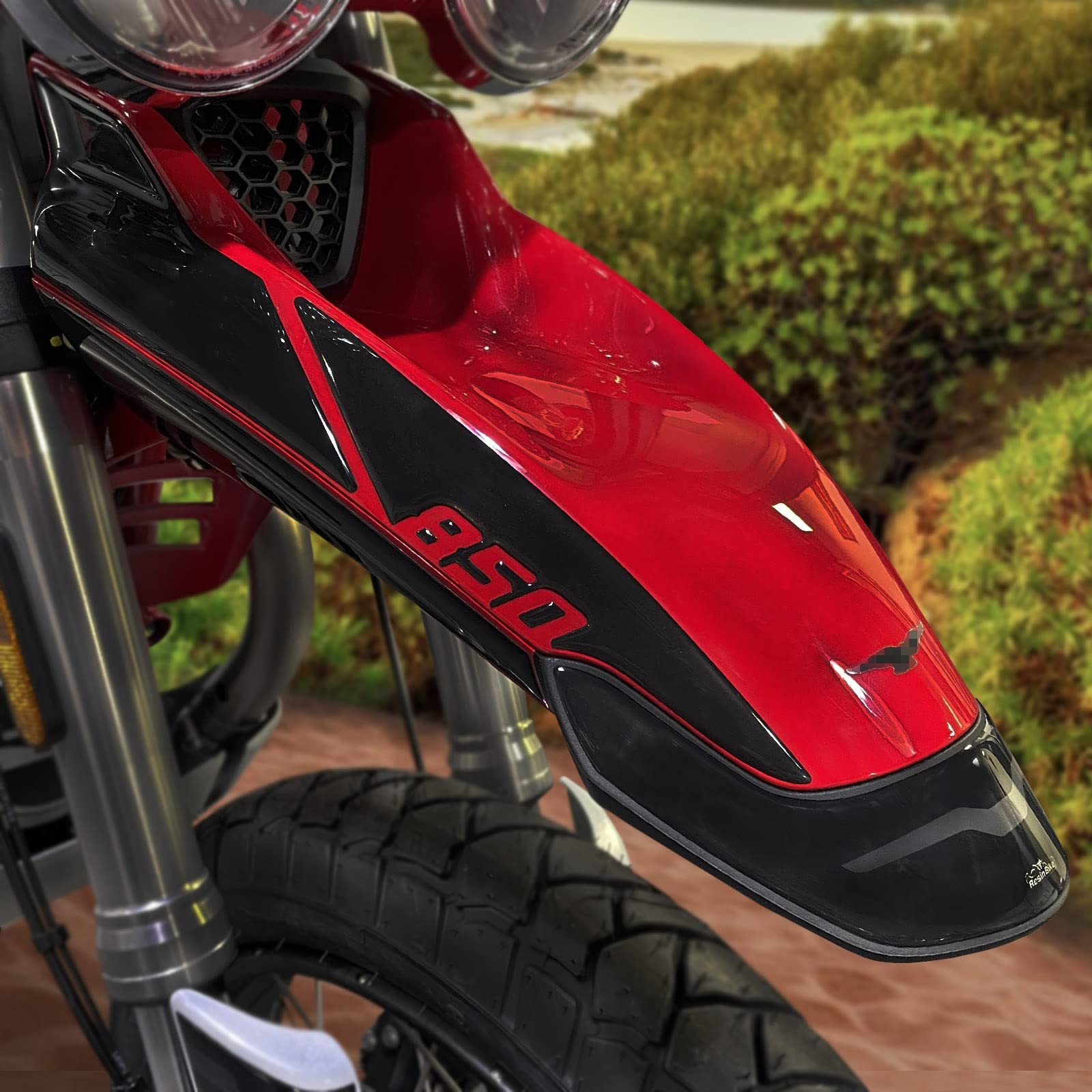 Premium 3D Motorcycle Stickers for Moto Guzzi V85 TT (2021-2022) - Italian-Made Resin Decals for Front Fender Protection Against Scratches & Impact | Ideal for Adventure Riding & Off-Road Motorcycle Customization