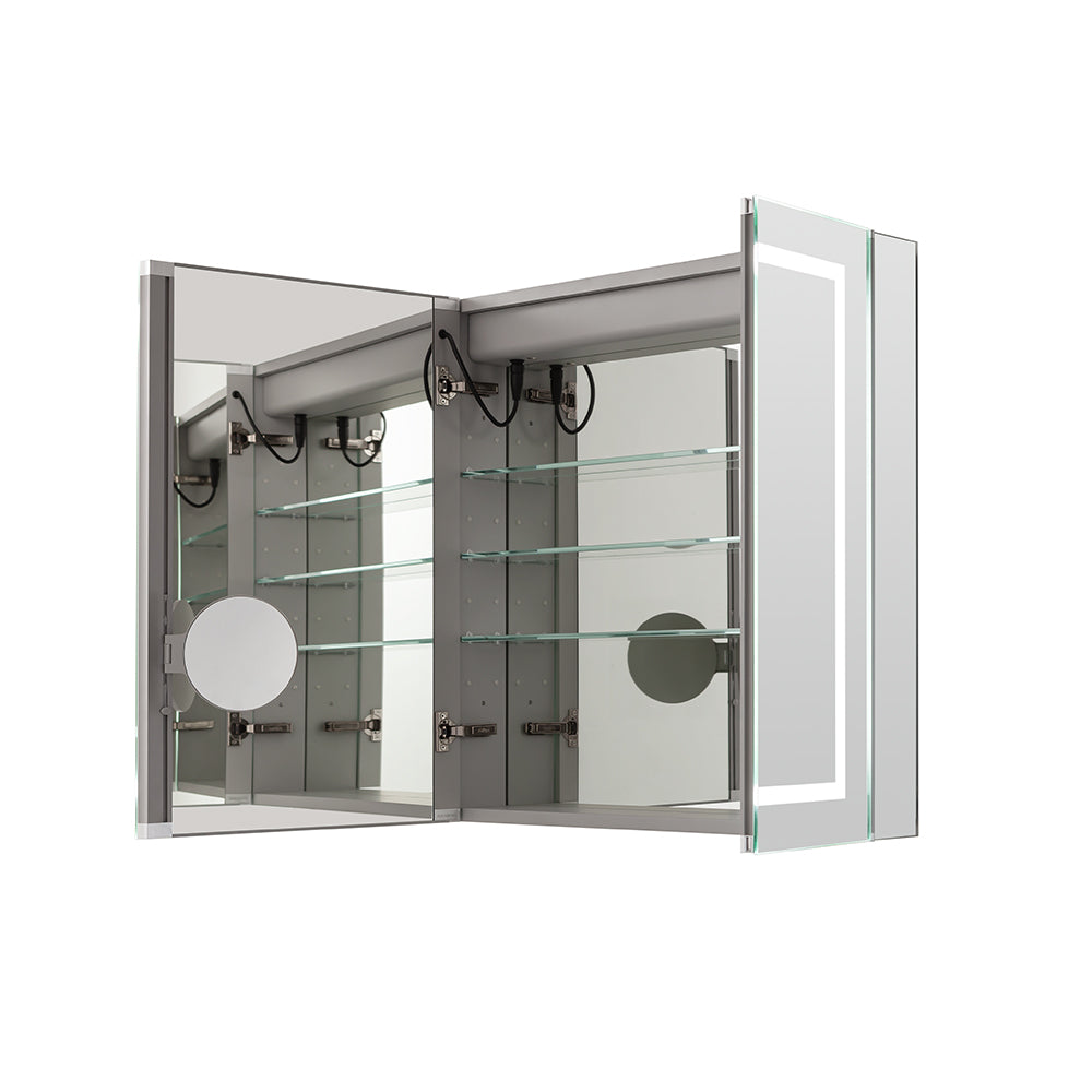 Aquadom Royale Basic Q 30x30 LED Lighted Bathroom Medicine Cabinet - Perfect for Modern Bathrooms & Vanities with Built-In Lighting