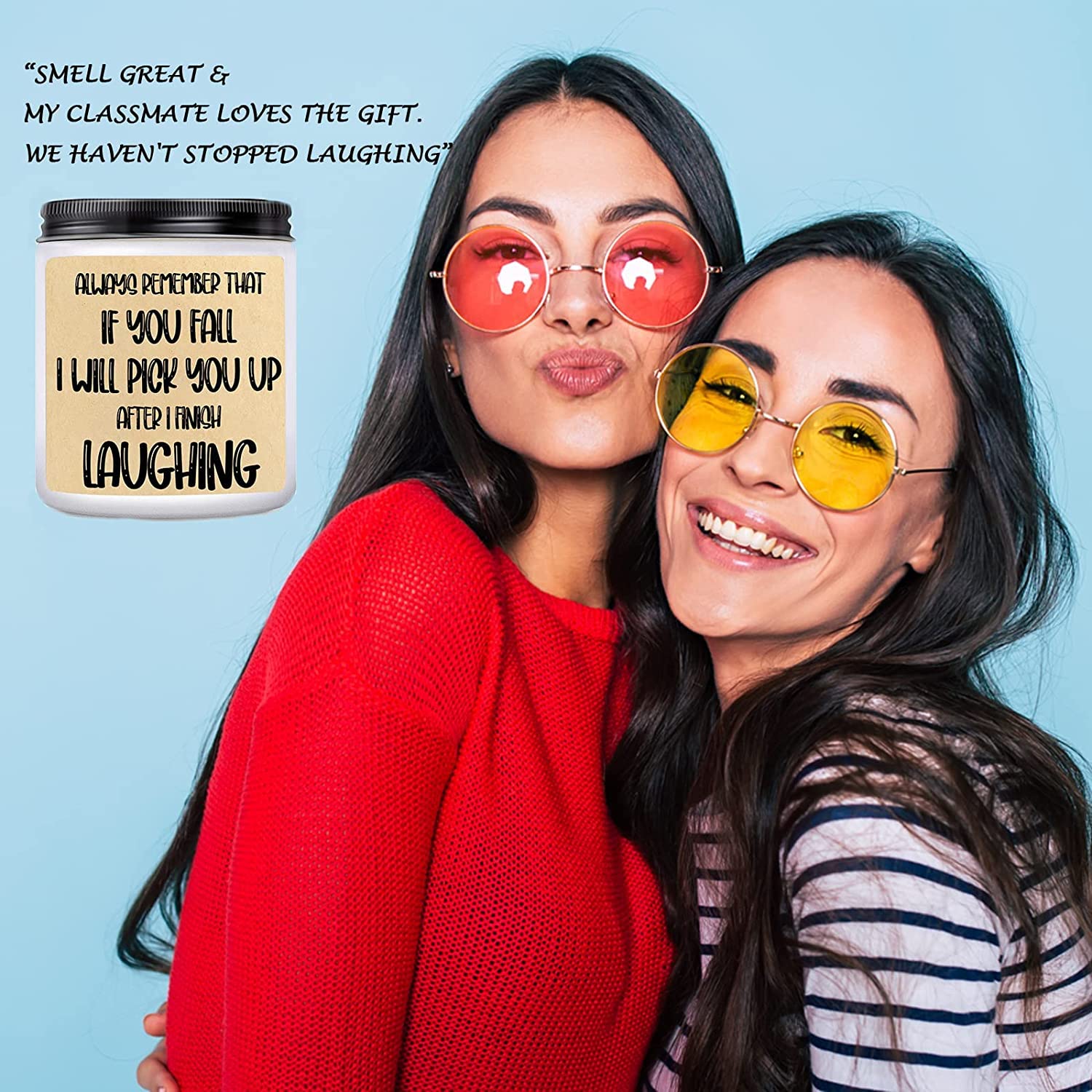Funny Gag Gifts for Best Friends - Vanilla Scented Humorous Candles for Women, Men, Coworkers | Unique BFF Friendship Gifts for Birthdays, Housewarming & Office Decor