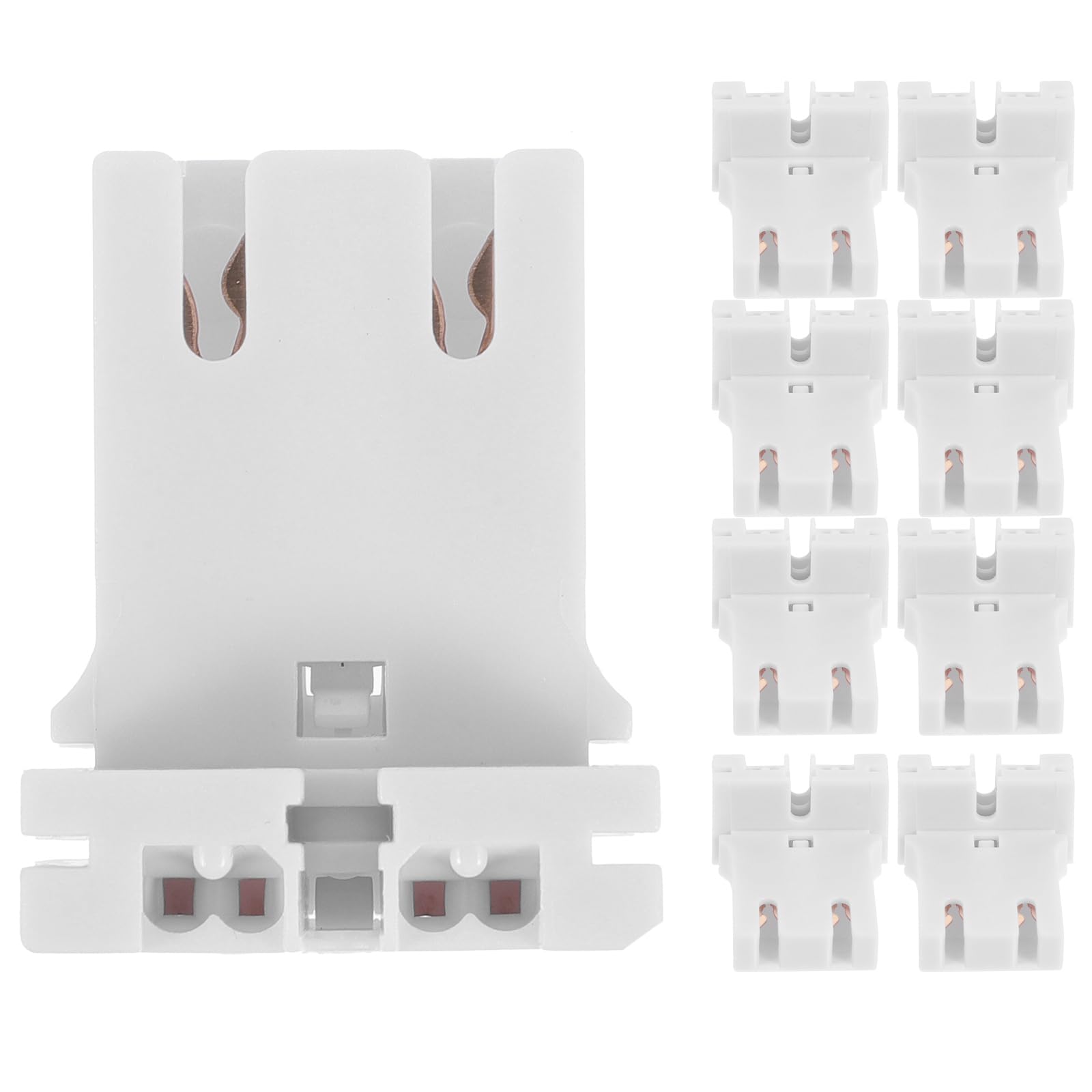 10pcs Fluorescent Lamp Holder Socket - T8 T12 Light Bulb Socket for Tube Lights - Perfect for Home, Office & Workshop Lighting Fixtures