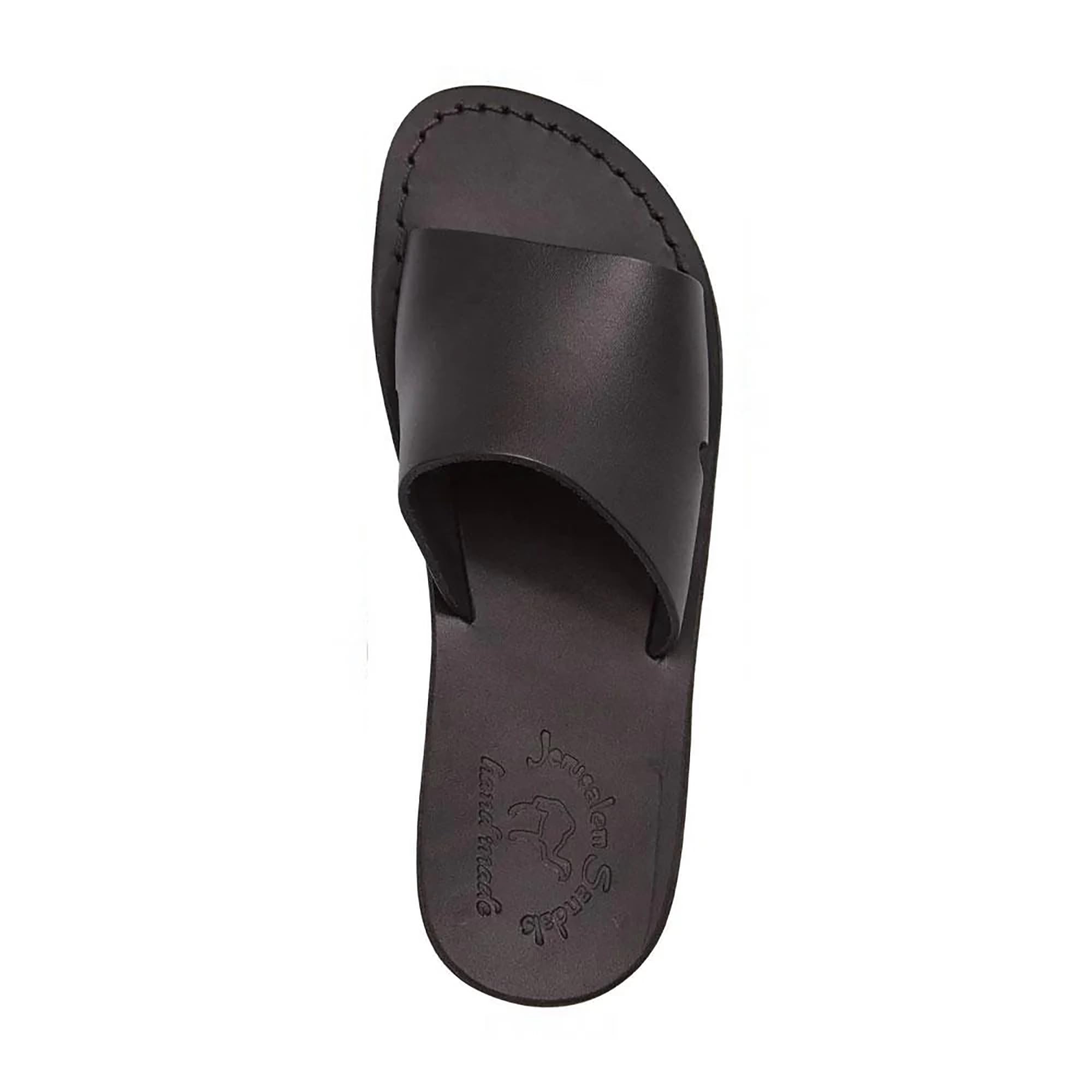 Bashan Men's Leather Wide Strap Slide Sandals - Comfortable Casual Summer Footwear for Beach, Pool, and Outdoor Activities