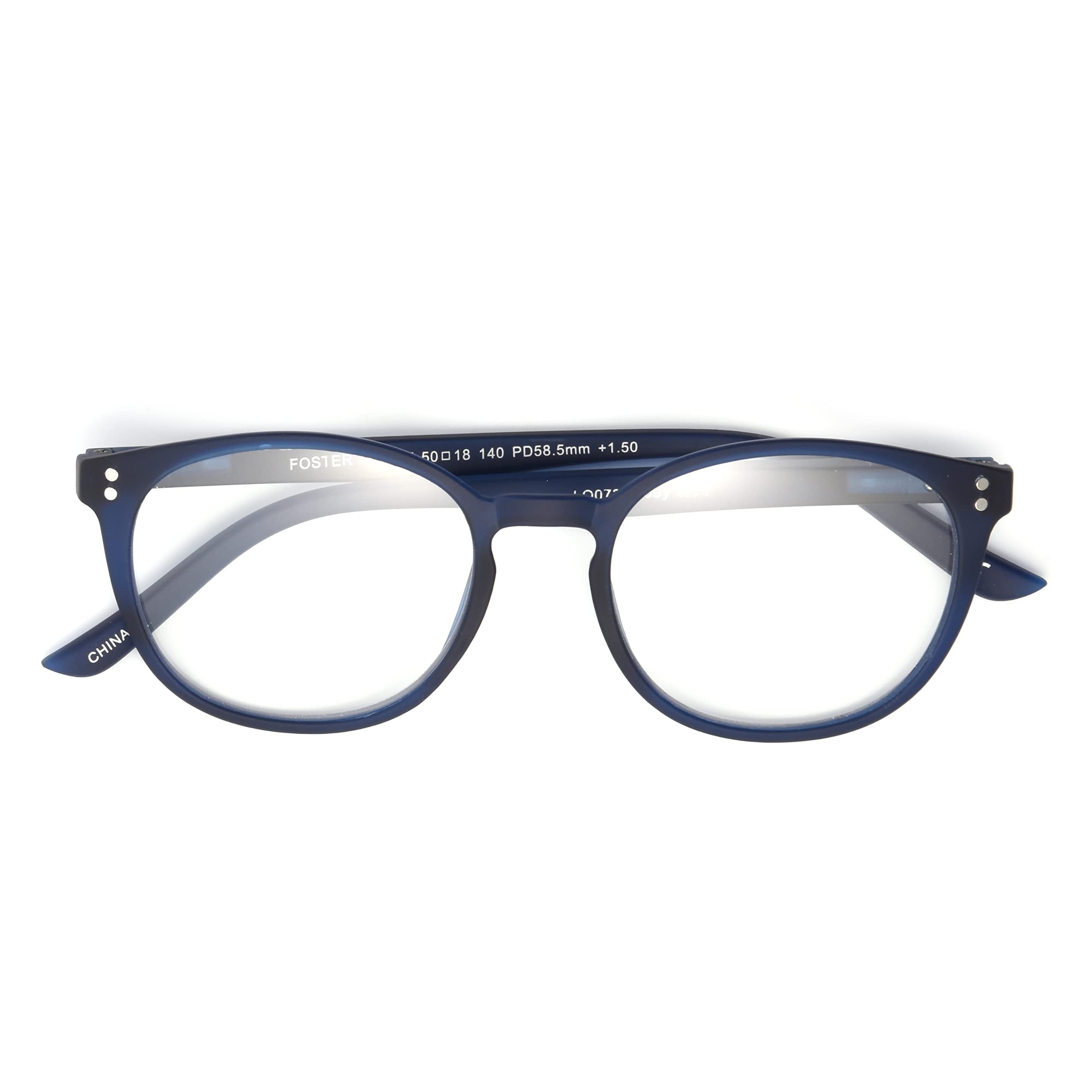 Foster Grant Joey Anti-Fog Blue Light Blocking Reading Glasses +2.00 Round Eyewear for Computer Work & Digital Screen Use