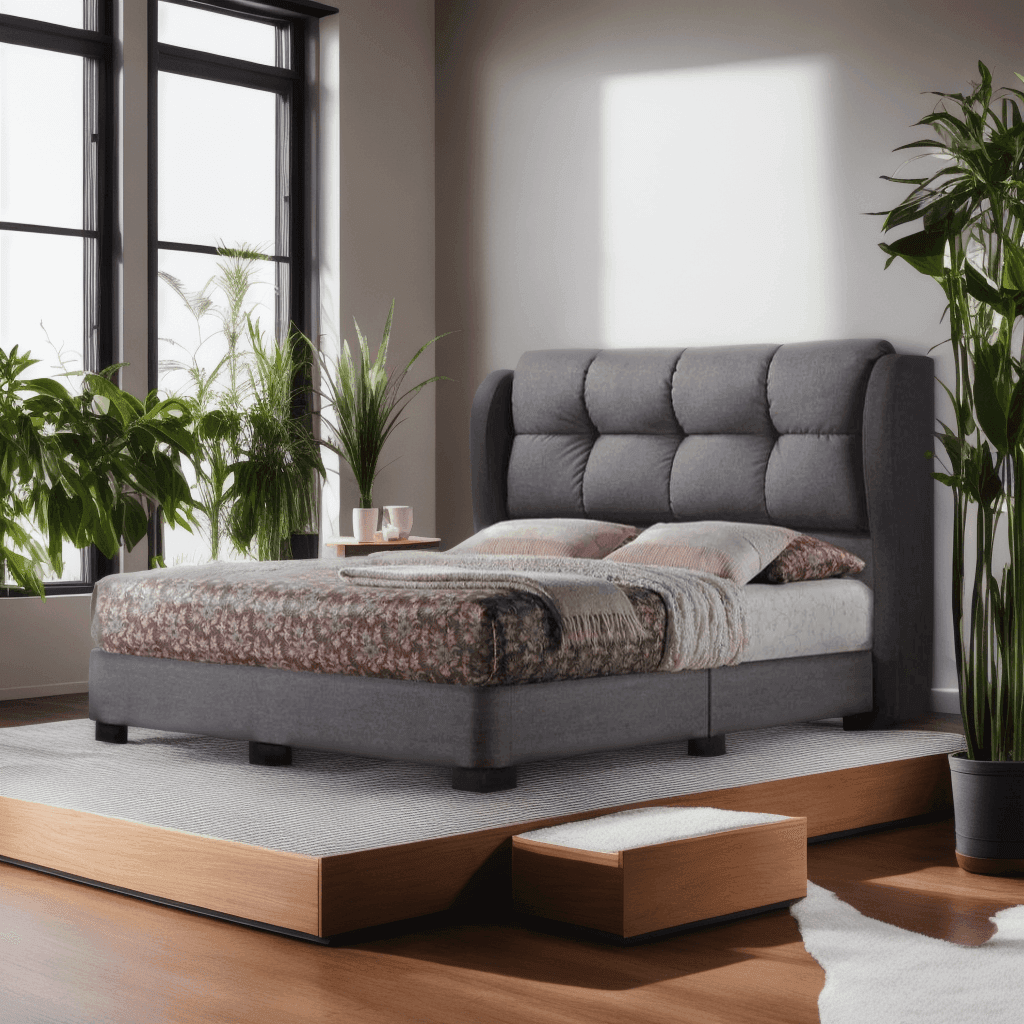 Waterproof Marilyn Fabric Bed Frame - Queen Size Platform Bed with Sturdy Metal Legs for Bedroom, Guest Room, or Dormitory