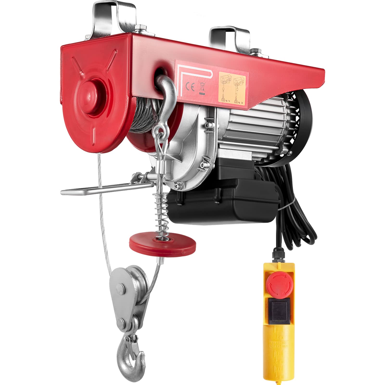VEVOR 1320LBS Electric Hoist Winch with 14ft Remote Control - 110V Lifting Equipment for Factories, Warehouses & Construction Sites - Perfect for Heavy Load Lifting, Mining Operations and Industrial Use