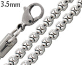 Stainless Steel Round Box Chain Necklace 3.5mm - Durable & Hypoallergenic Jewelry for Women & Men - Perfect for Layering, Gifts, and Everyday Wear