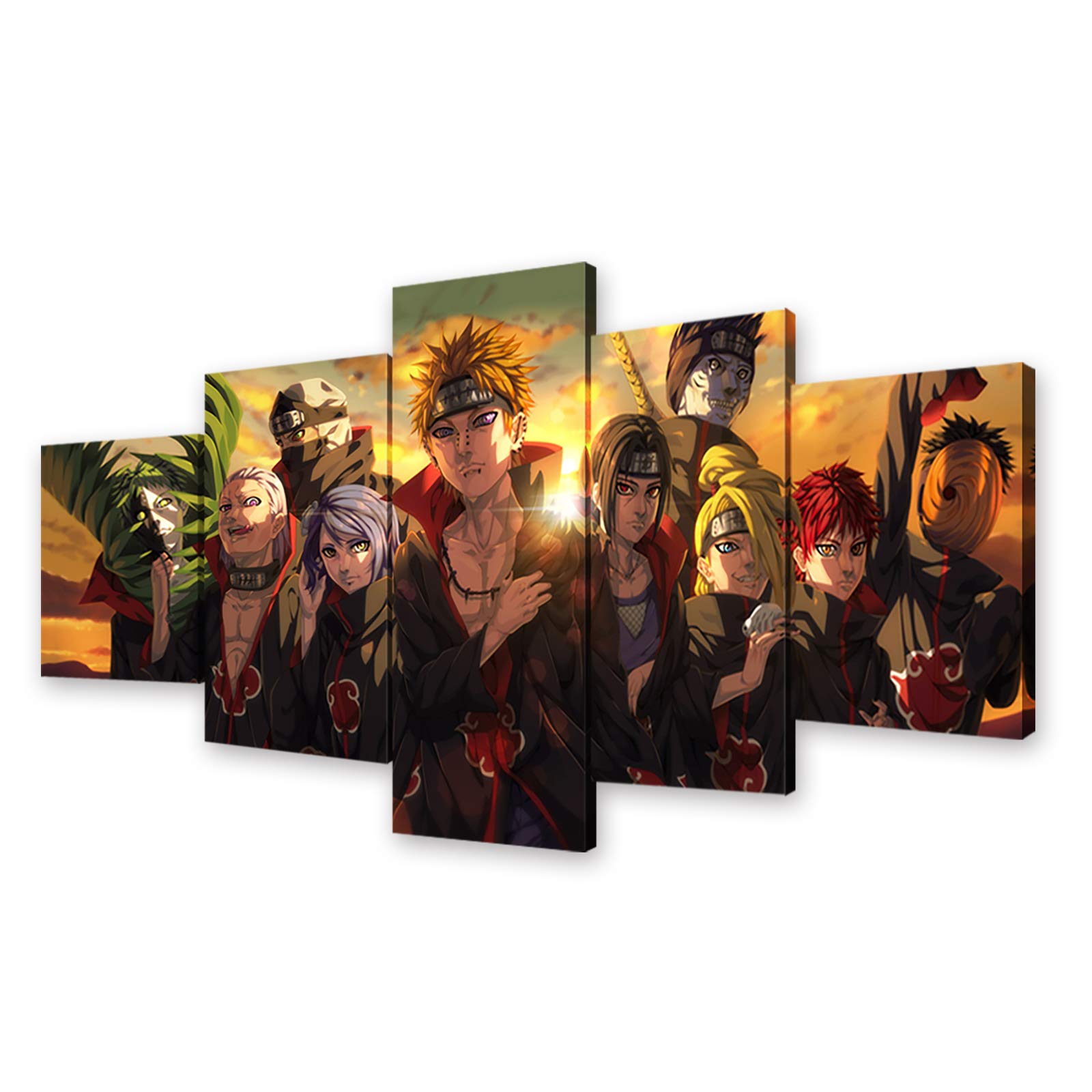 Anime Akatsuki Pain Canvas Wall Art - HD Printed Framed Poster for Living Room Decor, Anime Gifts for Boys | Perfect for Bedroom, Game Room & Anime Fan Collections