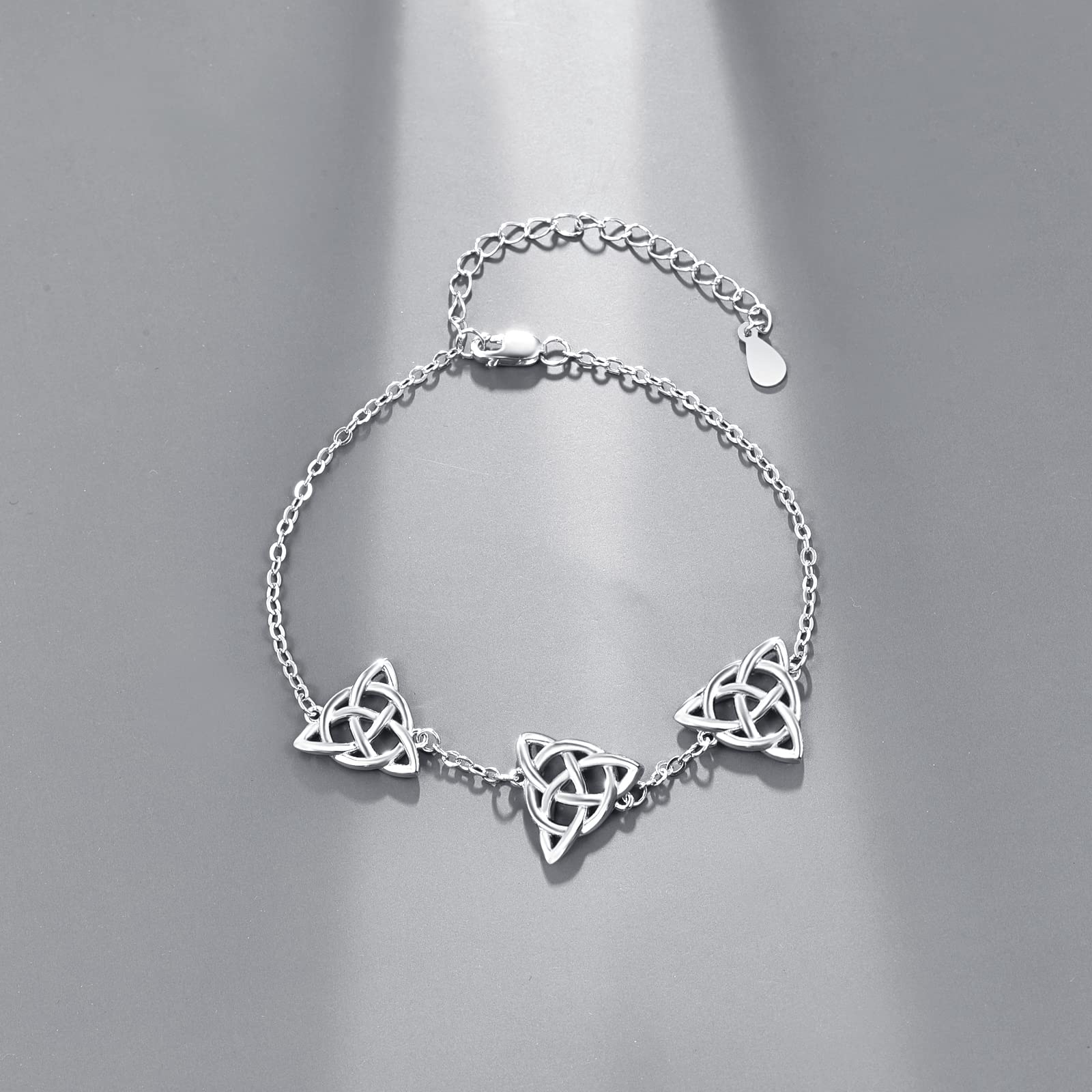 Trinity Celtic Knot Bracelet - 925 Sterling Silver Irish Jewelry for Women | Elegant Gift for St. Patrick's Day, Weddings & Special Occasions