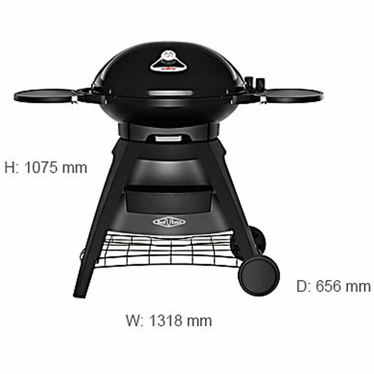 Beefeater Bigg Bugg Black Portable LPG Gas BBQ Grill BB722BA - Perfect for Outdoor Camping, Picnics, and Backyard Barbecues