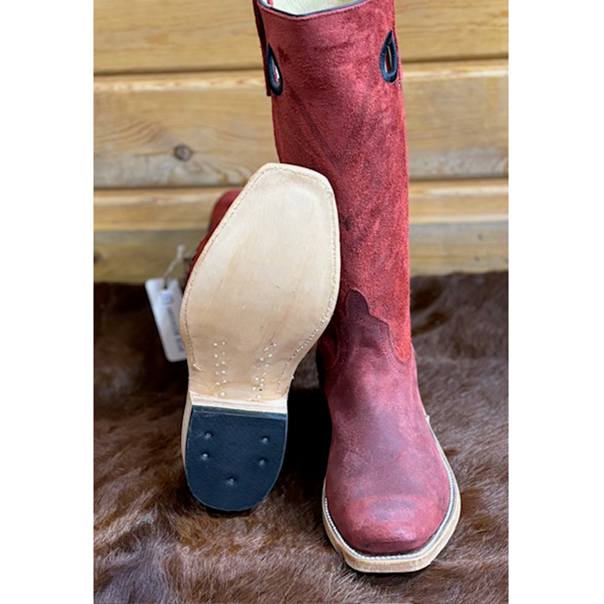 Anderson Bean Men's Red Hot Waxy Kudu Cowboy Boots - Premium Western Boots for Rodeo, Country Dancing & Outdoor Adventures